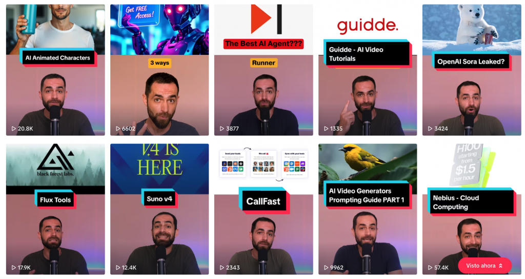 Perfil de TikTok @aisavy sobre herramientas de inteligencia artificial